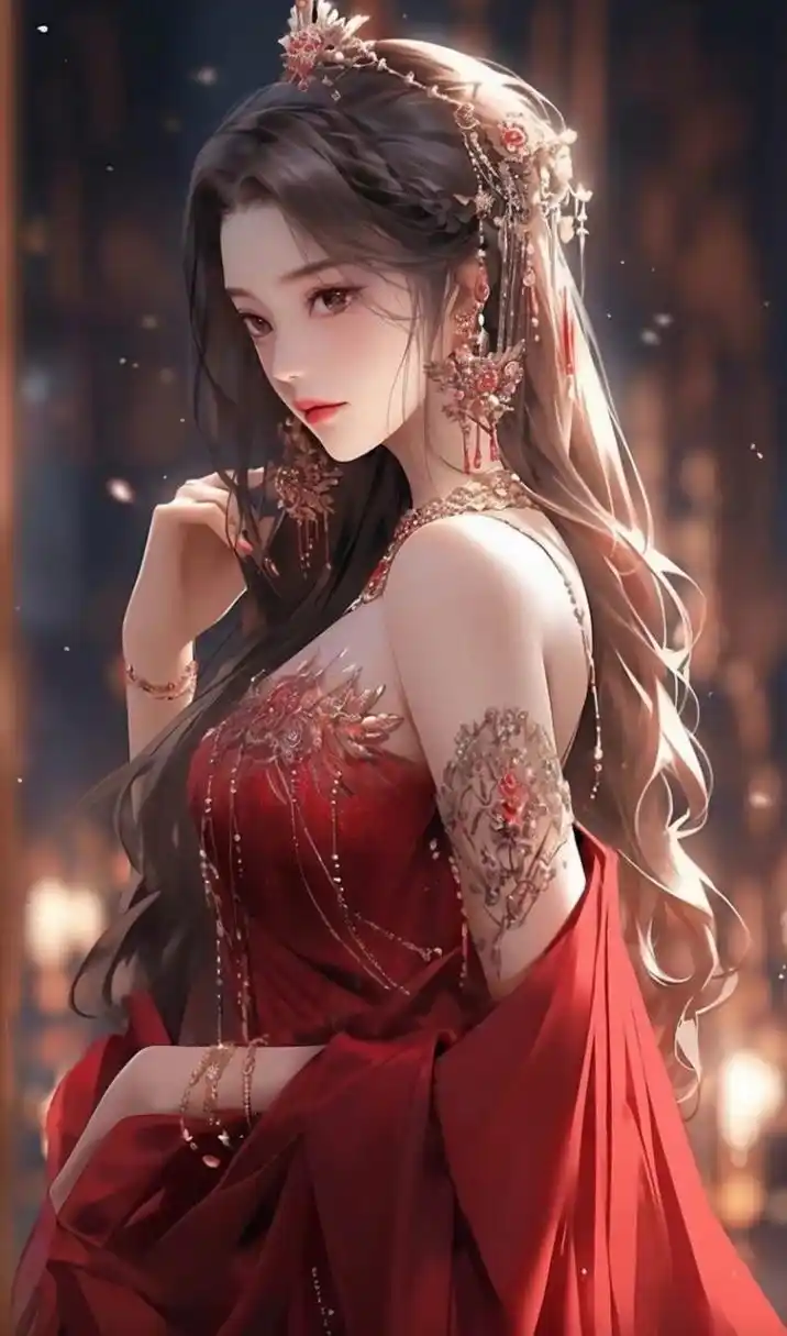 红衣美人漫画封面